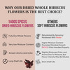 1Lb Dried Whole Hibiscus Flowers And Petals Flor De Jamaica