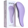 Crave Naturals Glide Thru Hair Brush - Detangler Brush for Curly, Straight, Wet or Dry Hair - Gentle Detangling Brushes for Adults, Kids, Toddlers -