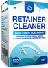 Retainer And Denture Cleaner Tablets 4 Months Supply 120 Pcs Dental Retainers For Aligner Mouth And Night Guards False Teeth Whitening