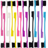 Yoohua 24Pcs Hair Edge Brush Double Sided Edge Control Hair Comb Eyebrow Brush Smooth Comb Grooming 8Colors