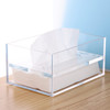 Sanrui Clear Acrylic Facial Tissue Box Cover Holder With 8Mm Top Lid Rectangle Napkin Dispenser Organizer For Bathroom Kitchen And Office