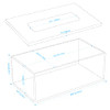 Sanrui Clear Acrylic Facial Tissue Box Cover Holder With 8Mm Top Lid Rectangle Napkin Dispenser Organizer For Bathroom Kitchen And Office