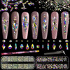 Multi Shapes 3D Glass Ab Crystal Nail Art Rhinestones Kit With Flatback Round Bead Charm Gem Stone Jewelry Diamond With Pickup Pen Plus