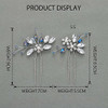 Jeairts Rhinestone Wedding Hair Accessories Blue Hair Pins For Women