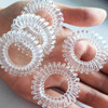 Rn Beauty 27 Pieces Spiral Coil Hair Ties Waterproof Elastic Traceless Ponytail Holders Colorless 1.58Inch 4Cm No Crease Hair Bands