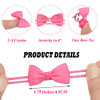 80Pcs Tiny Hair Ties With Bows Baby Bows Rubber Bands Seamless Hair Ties