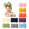Jiahang Baby Big Hair Bow Head Wrap Turban Knotted Knitted Headbands Soft Silk Stretchy Hair Bands 9Pcs For Newborn Infant Toddlers
