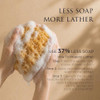 Spongentle Loofah Sponge For Shower And Bathing Bath Sponge With Dual Texture Shower Pouf For Gentle And Deep Exfoliation Large Size Body
