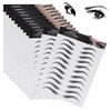 Molain 4D Hair Like Eyebrow Tattoos 12 Sheets Waterproof Long Lasting Eyebrow Transfers Peel Off Stickers Classic Style 132 Pairs
