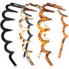 Yeshone 3 Pack Zig Zag Headbands For Woman Shark Tooth Headbands Plastic Hair Comb Hoop U Shaped Shark Teeth Hair Accessories Gifts For