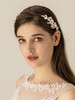 Jwicos Gold Bridal Leaves Rhinestones Headband For Brides And Bridesmaid Flower Pearl Crystal Hair Accessories For Wedding Bridal Hair Vine