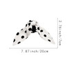 2Pcs Ponytail Hair Clip Claw Clips For Thick Thin Hair Ribbon Bows Polka Dot French Ponytail Accessories For Women Girls Black White