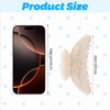Large Acetate Hair Claw Clip For Women 4.13 Inch Classic White Hair Clips Cute Barrette Strong Hold Butterfly Hair Claws For Thin Or Thick