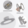 Aco Uint 4Pcs Hair Claw Clips Large Oval Hair Clips For Women Strong Hold Non Slip Jaw Clips For Thick Thin Hair Neutral