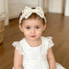 Ickeyou Handmade Baby Girl Headbands In Beige Baby Bows And Floral Lace Headband Bows For Newborns And Toddlers Cute Baby Girl Bows And