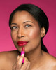 Cheekbone Sustain Lipstick Classic Blue Red Creamy Satin Lip Color With Buildable Pigment Long Wear Moisturizing Formula With Organic Castor