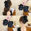 Bow Hair Claw Ponytail Holder Claw Clip French Barrettes Big Bow Hair For Women Girls Halloween Daily Hair Accessories