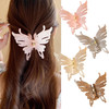 4 Pcs Hollow Butterfly Hair Clips Medium Hair Stylish Acetate Butterfly Hair Claw Dreamy Winged Hair Clips Non Slip Clamp Ponytail Holder