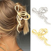 Gortin Bow Hair Claw Clips Gold Metal Hair Clips Medium Hair Jaw Clamps For Thick Hair Fancy Hair Accessories For Women