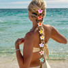 8 Pcs Hawaiian Flower Hair Claw Clips Cute Mini Plumeria Hibiscus Hair Clips For Women Girls Hair Accessories