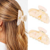 Bartosi Acrylic Hair Clips Cute Letter Claw Clips Medium Hair Jaw Clips Stylish Hair Accessories For Women And Girls Pack Of 2