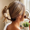 Bartosi Acrylic Hair Clips Cute Letter Claw Clips Medium Hair Jaw Clips Stylish Hair Accessories For Women And Girls Pack Of 2