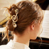 Gortin Music Note Claw Clip Rhinestones Hair Claw Clips Gold Metal Hair Clips Fancy Hair Accessories For Women