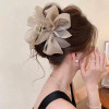 Light Coffee Chiffon Bowknot Hair Claw Clips For Thick Hair Large Claw Clips For Women Elegant Hairclips Hair Accessories Hair Clips For