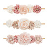 Baby Girls Flower Headband Elastic Hairbands For Newborn Toddler Pack Of 3