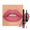 1Pcs 2 In 1 Mauve Pink Matte Lip Liner And Liquid Lipstick Stain Makeup Set For Women Light Mauve Long Lasting Smudge Proof Lip Tint Matte