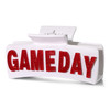 Phalin Game Day Hair Clip For Women 4 Inches Sport Football Hair Red White Acrylic Claw Clips Football Mom Hair Accessories Game Day Outfits