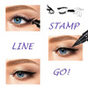 Dual Ended Liquid Eyeliner Wing Stamp And Felt Tip Black Cat Eye Liner Pen