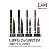 Laflare Lafi Liquid Eyeliner Super Long Felt Tip Long Lasting Makeup Waterproof And Smudgeproof All Day Long Eye Liner Brown
