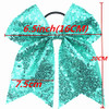 Xansema 6.5 Inches Sequins Hair Bows Elastic Hair Tie Ribbon Large Cheer Bow Ponytail Holder Hair Band For Women Girls Kids Teens Red