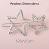 2Pcs Hollow Star Hair Clips Non Slip Metal Geometric Hairpin Elegant Rhinestone Hair Barrettes For Women Lady Girls Styling Hair Accessories