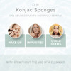Wildpier Beauty Exfoliating Konjac Sponge Exfoliating Body Scrubber Natural Exfoliating Facial Scrubber Sponge For Sensitive Skin Body