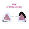 Cumwoen 2Pcs White Cat Ear Clips Glitter Ear Hair Accessories For Women