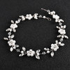 Donleeving Flower Girl Headpiece Silver Wedding Pearls Rhinestone Headband Princess Hair Accessories For Birthday Party First Communion
