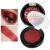 Afflano Single Red Eyeshadow Palette Shimmery Ultra Pigmented Red Glitter Eyeshadow Sparkly Duo Chrome Dark Red Makeup Eye Shadow Powder