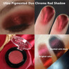 Afflano Single Red Eyeshadow Palette Shimmery Ultra Pigmented Red Glitter Eyeshadow Sparkly Duo Chrome Dark Red Makeup Eye Shadow Powder
