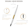 Eyebrow Pencil 1.5Mm Micro Brow Pencil Dual Ended Professional Waterproof Eyebrow Pencil Oetuiow With Spoolie Brush. 02 Grey 1Pcs