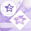 Naiska Purple Star Hair Clips Non Slip Hair Pins Snap Hair Barrettes Accessories For Girls Women Hair Decoration 12Pcs