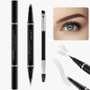 Lavone Eyebrow Pencil 2 In 1 Waterproof Microblading Brow Pen Dark Brown