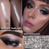 Afflano Silver Glitter Eyeshadow Super Pigmented Intense Color Gray Silver Eyeshadow Palette Single Long Lasting Sparkle Shimmer Metallic