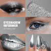 Afflano Silver Glitter Eyeshadow Super Pigmented Intense Color Gray Silver Eyeshadow Palette Single Long Lasting Sparkle Shimmer Metallic