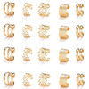 20 Pcs Gold Hair Jewelry For Braids Metal Alloy Braid Clips Rhinestone Hair Braids Dreadlock Non Piercing Ear Clip Beard Beads For Women Men