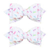 3 Glitter Sprinkling Confetti Birthday Gift Hair Bow Clip For Teens Girls