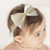 Asphinien Cute Baby Girl Lace Headband Lace Bow Hair Accessories Elastic Bow Head Wrap For Newborn Infant Toddler Christening Baptism Party