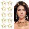 Wllhyf 10 Pieces Metal Star Snap Hair Clips Silver Cute Small Hair Barrettes Non Slip Hollow Out Stars Hairclips For Kids Girls Women
