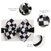 Fancheer Baby Girls Racing Checkered Flag Bow Headband Toddler Headwear
